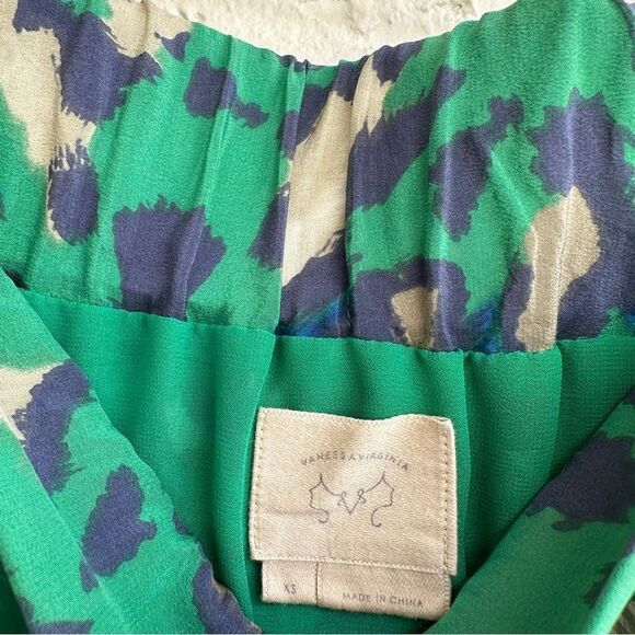 VANESSA VIRGINIA Skirt Women XS Silk Maxi Animal Print Pull On Leopard Cheetah - Picture 10 of 12